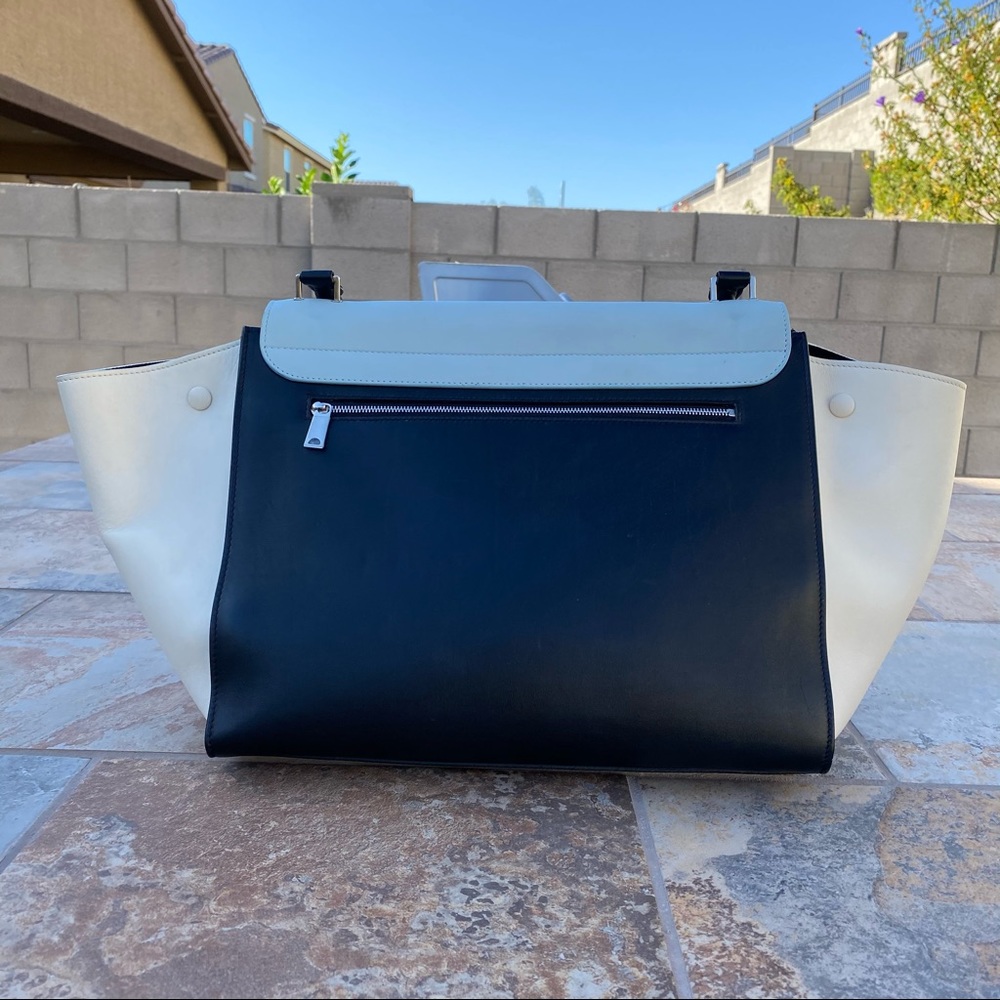 SOLD Celine Large Trapeze Leather Satchel - Picture 5 of 15